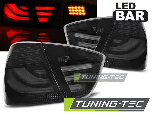 LED Lightbar Design Rückleuchten für BMW 3er E90 05-08 schwarz/rauch mit LED Blinker